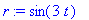 r := sin(3*t)