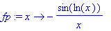 fp := proc (x) options operator, arrow; -sin(ln(x))...