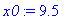 x0 := 9.5